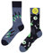 Dedoles Socken Unisex Damen Herren & Kinder Baumwolle viele lustige Designs 1 Paar Geschenk links rechts verschieden, Farbe Grau, Motiv Grünes Monster, Gr. 43-46