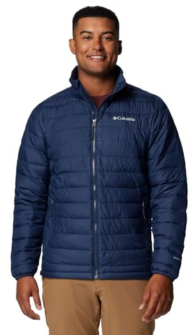 Columbia Mens Powder Lite II Insulated Puffer Jacket, Collegiate Navy, Large