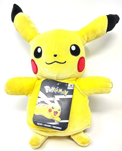 Pokémon Plüsch-Plüschtier, 20,3 cm, offizielles Lizenzprodukt, tolles Geschenk für Kinder (Samt-Pikachu)