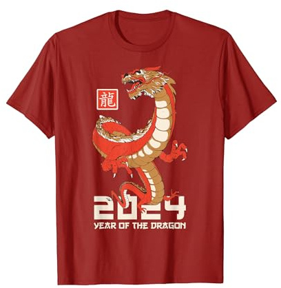 Décorations du Nouvel An chinois 2024 Graphique Année du dragon T-Shirt