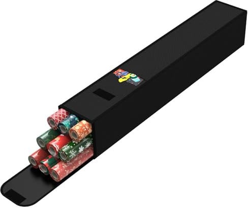 Demao Geschenkpapier-Aufbewahrungstasche, 73,7 cm, langlebiger Geschenkpapier-Aufbewahrungs-Organizer, Behälter für Weihnachtspapierrollen, Aufbewahrungshalter, ideal für Wandpapiere, Bastelarbeiten,