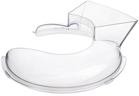 WASSUPTENET Pour Cover for KitchenAid 4.5-5QT Mixing Bowl, Safety Splash Guard for KitchenAid Tilt-Head Stand Mixers and Dishwashers, FXW024