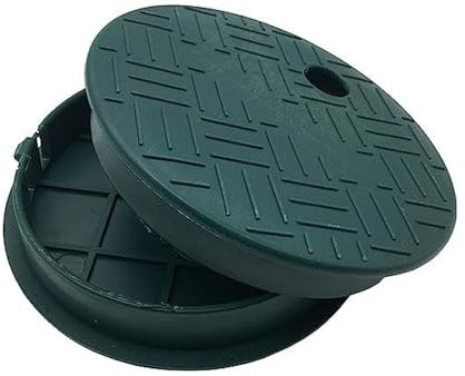 6 Inch Sprinkler Valve Box Cover, 2 Pack Round Outdoor Irrigation Valve Box Lid Replacement for Lawn Yard Sprinkler/Irrigation System