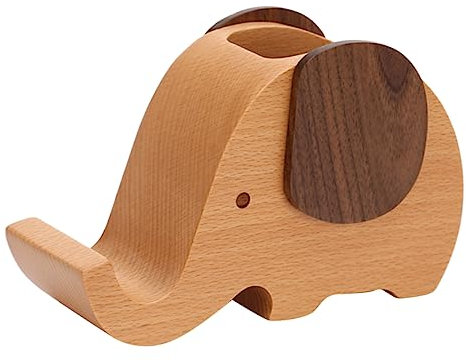 Homoyoyo Multifunktionaler Stifte-organizer Aus Holz in Elefantenform Mit Telefonständer Schreibtisch-aufbewahrungsbox Verleihen Sie Ihrem Arbeitsplatz Stil