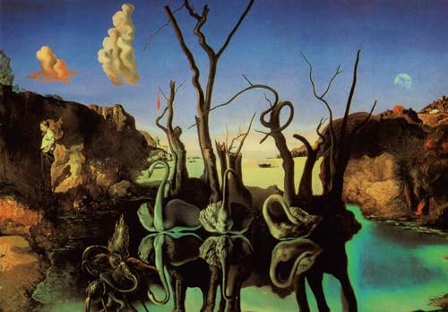 Tushita Kunstpostkarte Salvador Dali 1937 - Cygnes Refletant Des Elephants