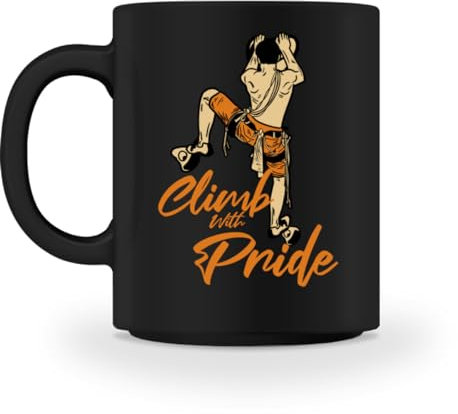 Generisch Taza Escalada con el Pride Bouldern Escalada Escalada Kraxler Escalada - Taza, Negro , 50/52