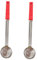 Cabilock 2 Piezas Cuchara cucharón cocina contenedor de control de porciones cazo cucharones de control de porciones controladores de porciones con mango de plástico tomate salsa pizza rojo