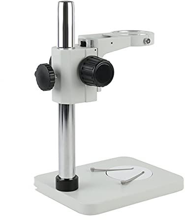 Mikroskopzubehör Einstellbares schwarzes Aluminiumlegierungsständer industrieller digitales Stereomikroskop Haltbarkeit und zuverlässige Leistung(Type1 White)
