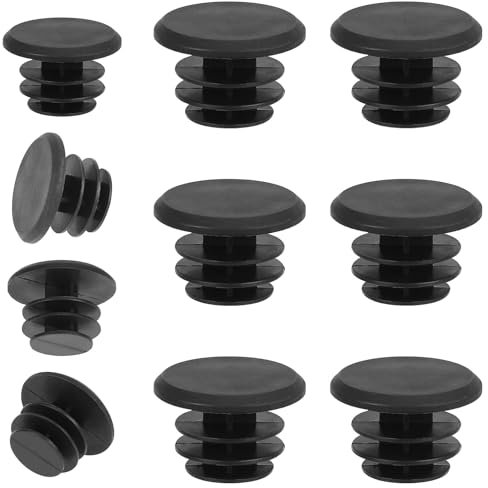 10 Plastic Handlebar Plugs - Black, Mountain & Road Bike Compatible