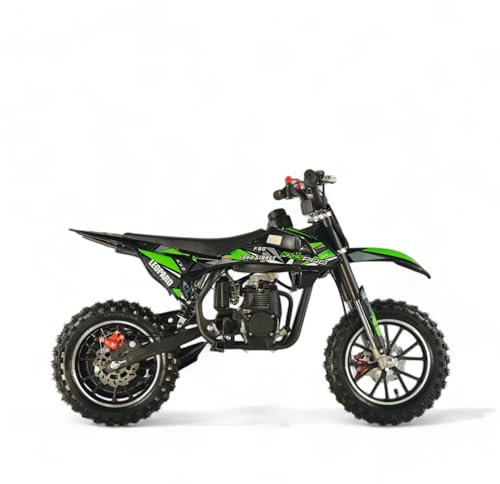 KXD 705 49ccm 4 Takt Leopard Dirtbike Kinder Dirt Bike CrossBike Enduro Dirtbike Pocket 49cc Pitbike PocketBike Motocross Motorrad Motorbike Motorsport Pocket Vollcross Crossbike Grün