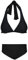 Aquarti Mädchen Bikini Set Bustier Bikinislip Zweiteiliger Badeanzug, Farbe: Zum Binden - Schwarz, Größe: 146