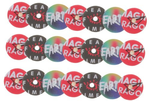 iplusmile 48 Pcs Aromatherapy Tablets Record Player Car Air Freshener Record Player Aroma Refill Pads Car Aromatherapy Pads Turntable Air Freshener for Car Aroma Pads Car Diffuser Pad