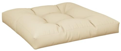 vidaXL Palettenkissen, Palettenpolster für Europaletten, Palettensofa Kissen Indoor Outdoor, Palettenauflage Sitzkissen, Beige Stoff