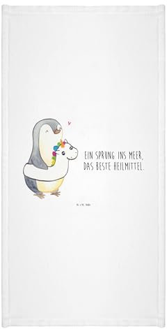 Mr. & Mrs. Panda 70 x 140 Handtuch Sommermeerheilkraft - Geschenk, bestes Heilmittel, Sonnencreme, Erfrischung, Badetuch, Winter, Saunatuch,