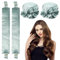 Forhome Locken Ohne Hitze,4 Stück Heatless Curls Set Lockenwickler,Overnight Heatless Curls Band für Alle Hair Type DIY Overnight Curls Lockenband(Grün)