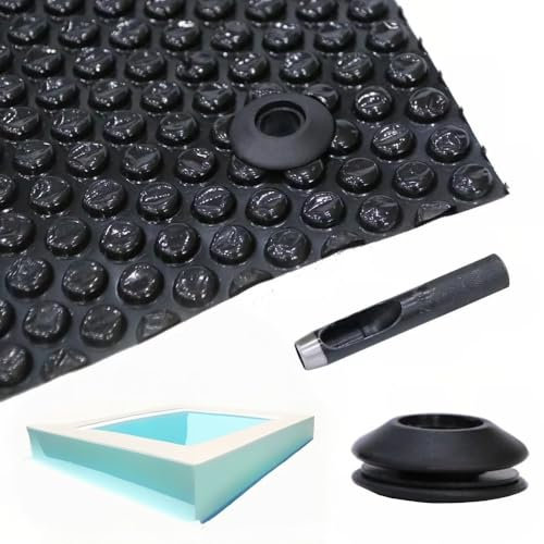 Mucola Pool Solarfolie 549x274 cm inkl. Ösen und Werzeug Solarplane Schwarz | Poolabdeckung für effiziente Wärmespeicherung Solarabdeckplane Wärmeplane Poolheizung Abdeckplane