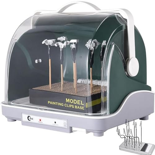 Cabina de pulverización de aerógrafo portátil, cabina de pulverización modelo de aerógrafo profesional de 120 W, cabina de secado de pintura modelo Hobby con modo de aire frío, caja de filtro de agua