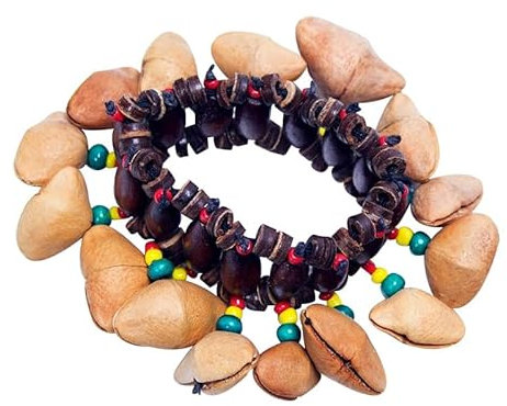 Fay Bless Seed Shell Dance Bracelets, Nut Band Wrist Shaker Bells for Dance, Yoga, Meditation, ASMR and Sound Therapy (1PC)