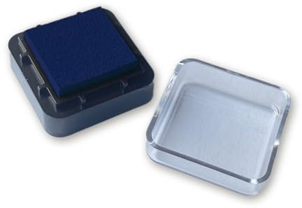 Stemplino® Stempelkissen klein Ink pad mini Kissen mit Farbe für Kinder Hochzeit Album zum Stempeln für Embossing Scrapbooking Bullet Journal Gestalten Basteln DIY (blau)