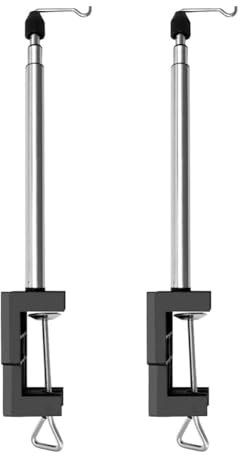 melairo 2 Pack Rotary Tool Round Grinder Telescopic Hanging Stand Holder with Table Clamp, Flex Shaft Hanger Stand Tool Easy Install