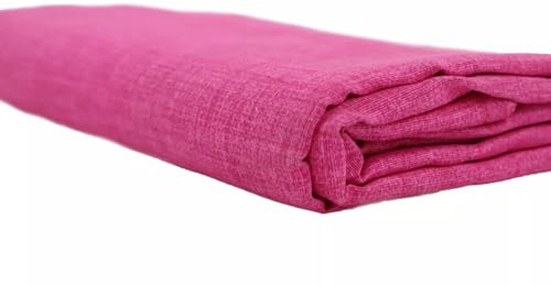 Gran Foulard Telo Arredo 1 Piazza 180x280 cm e 2 Piazze 240x280 cm in Cotone Panama Rinforzato – Copridivano o Copriletto Elegante, Tinta Unita, qualità Extra. (Fucsia, 180 X 280)