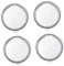 GLEAVI 4pcs Replacement Lids for Tumblers Airtight Cup Covers Glass Lid for Travel Mugs and Protective Drink Covers for Home Office and School