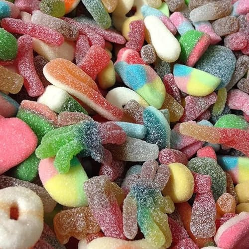 Fizzy Jelly Mix 1kg by Treat Stories – Bulk Sweet Bag with Sour & Chewy Candy | Fun Treat Selection for Parties, Halloween, Birthdays & Gift Hampers | Great Value Sharing Bag