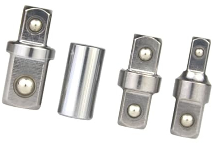 Socket Adapter, 1/4 to 3/8 or 1 / 2inch Square Drives Adapters Set, Double Head Steel Socket Converter, Female to Male