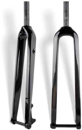 HOMSXPAC Forcella Rigida in Carbonio per Mountain Bike Gravel, diametri 26, 27,5 e 29, Tubi Dritti/Conici da 1-1/8, Freno a Disco Anteriore, Perno Passante 15 x 100 mm, Doppio Passaggio