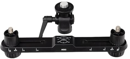 Buxuaaaa MS02 Stereo Microphone Bracket with Twin Mic Holder and Adjustable Boom Stand for Professional Auditory Work Microphone Boom Bracket