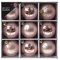 Pack Of 9 - 5cm Rose Gold Christmas Tree Baubles - Glitter Swirl Design - Christmas Decorations
