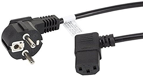 LANBERG CA-C13C-12CC-0018-BK - Cable de Alimentación CEE 7/7 a IEC 320 C13 Acodado 1.8m VDE Negro
