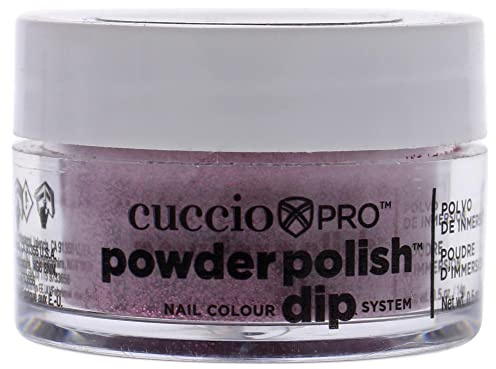 Cuccio - Pro Powder Polish Nail Colour Dip System - Barbie Pink Glitter - for Women - Nail Powder - 0.5 oz