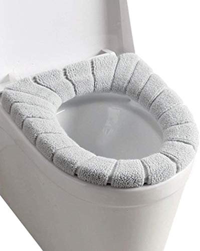 4 Stück WC Sitz Beheizt WC-Sitzwärmer Toilettensitz Abdeckung,Toilettensitzabdeckung Waschbar Toiletten Sitzbezug/weich/dicker/waschbar/dehnbar