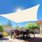 wiipara 3x4m Sonnensegel Rechteckig, Wasserdicht Sonnenschutz Segeltuch Sunsegel, 95% UV Schutz, Regenschutz, Premium Polyester Sonnensegel für Balkon Terrasse Garten, inkl. Befestigungsseile (Creme)