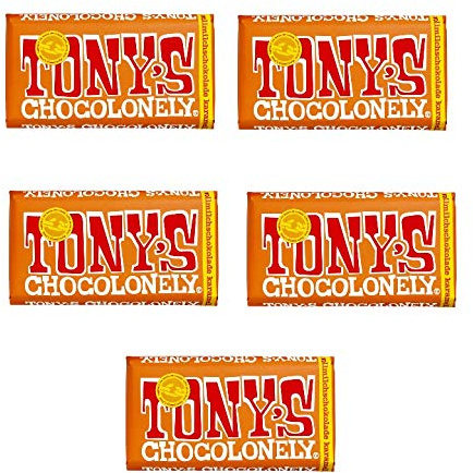 5 Tafeln Tony´s Chocolonely Vollmilchschokolade Karamell + Meersalz ( 5 x 180g) Fairtrade