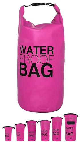 DonDon Dry Bag Borsa Impermeabile da 2l, 5l, 10l, 15l, 20l, 30l con Tracolla