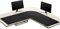 ZORESYN L-Shaped Gaming Desk Mat Mouse pad, Computer Corner Desk Pad, (137+140) x40cm Home Office Writing Desk Pad, Large Waterproof PU Leather Corner Mousepad - Black