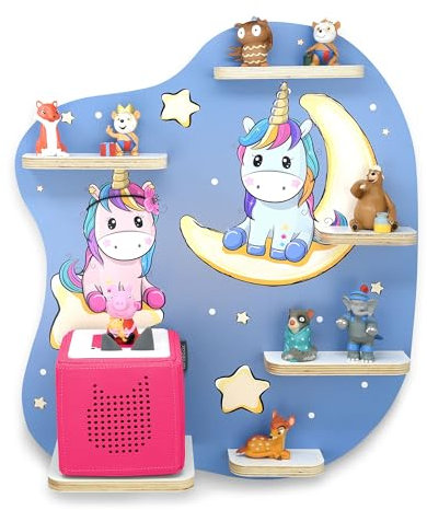 stadtecken Kinder Regal für Musikbox I Nachtschwärmer I Geeignet für die Toniebox und ca. 20 Tonies I Hörspiel I Geschenkidee I Spielen I Sammeln I zum Aufhängen