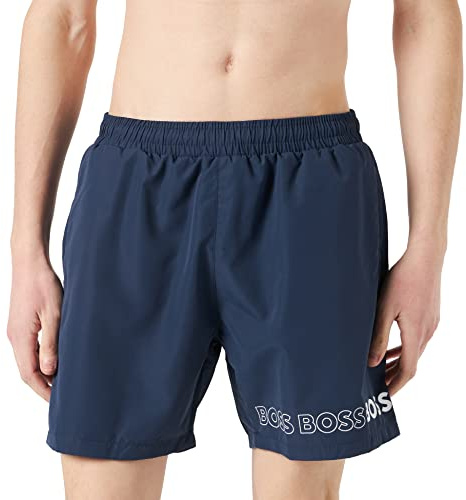 BOSS Herren Dolphin Badehose, Dunkelblau, M EU