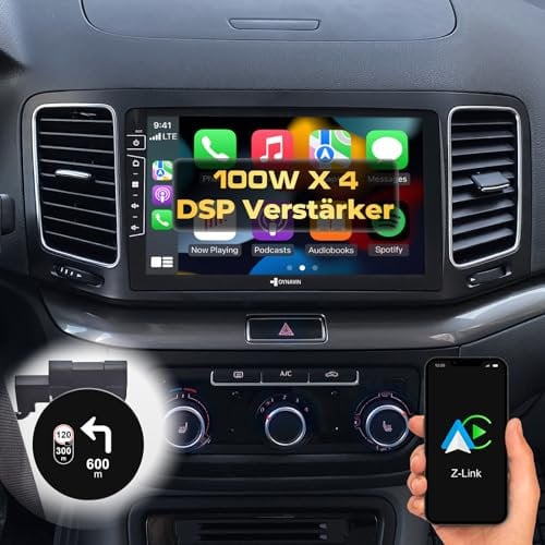 DYNAVIN Android Autoradio Navi für VW Sharan Seat Alhambra, 9 Zoll OEM Radio mit Wireless Carplay und Android Auto | Head-up Display | Inkl. DAB+: D9-DF56 Premium Flex