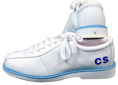 WJFGGXHK Ladies Womens Bowls Shoes Wide Fit Leather Lawn Bowling Shoes Comfort Bowling Trainers Unisex,White,6 UK