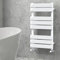 NRG Designer Bathroom Flat Panel Heated Towel Rail Radiator Modern Central Heating Warmer Wall Mounted Ladder Rad 800×450mm Gloss White