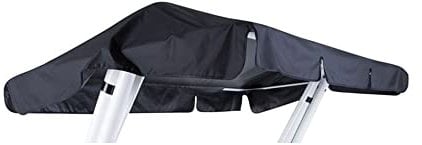 PATIO Sonnendach für Hollywoodschaukel Rimini/Venezia 228 x 126 cm Hollywoodschaukel Ersatzdach Dachbezug Dachplane für Gartenschaukel aus Polyester schwarz