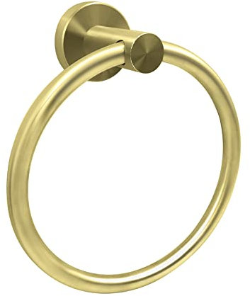Goldener Handtuchring, Handtuchhalter für Badezimmer, Wandmontage, Badezimmer-Handtuchhalter, einfacher runder Handtuchhalter, SUS 304 Edelstahl (gebürsteter goldener Handtuchring)