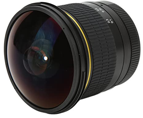 8mm F/3.0 Fisheye Lens for Nikon F(DX)/APS-C F Mount D3200, D3300, D3400, D5200, D5300, D5500, D7200, D500, etc, 180° Ultra Wide Angle Telephoto Lens
