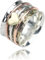 Audinpu Selbstliebe-Spinner-Herz-Ring, einfache gehämmerte Spinner-Band-Ringe, Liebesring, 925er Sterlingsilber, Fidget-Angst-Relief-Breitbandring für Frauen (11)