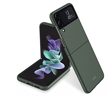 BoerHang Coque pour Samsung Galaxy Z Flip 4, Slim, PC Foldable Phone Case, Housse Résistante aux Chocs et Aux Rayures.(Vert)