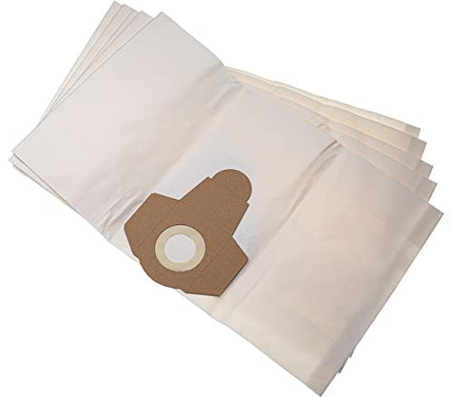 vhbw 5x Sacs compatible avec Parkside PNTS 1300 D3 aspirateur - papier, volume de 20 l, 31cm x 18,5cm blanc