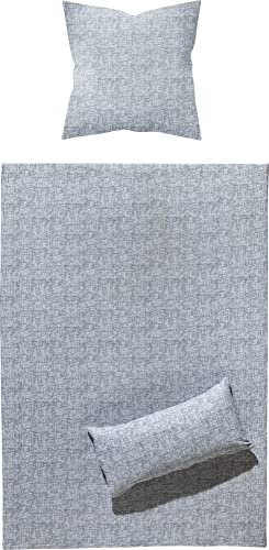 Dyckhoff Bettwäsche Weichfrottier grau Größe 135x200 cm (80x80 cm)